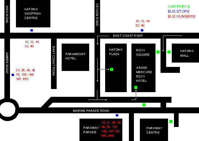 Map to Roxy Square outlet